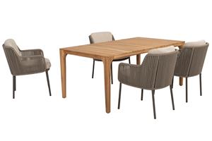 4 Seasons Outdoor Diningset Liam Bernini 5-delig 180 x 100 cm