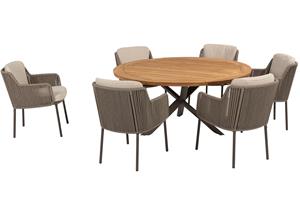 4 Seasons Outdoor Diningset Prado Bernini 7-delig Ø160 cm