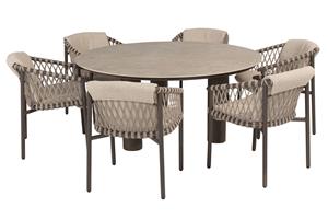 4 Seasons Outdoor Diningset Arizona Allora 7-delig Ø160 cm