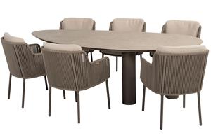 4 Seasons Outdoor Diningset Arizona Bernini 7-delig 240 x 120 cm
