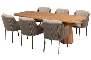 4 Seasons Outdoor Diningset Capri Bernini 7-delig 240 x 110 cm