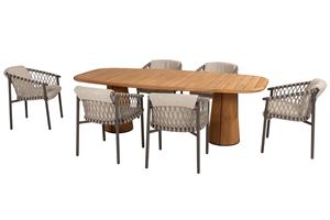4 Seasons Outdoor Diningset Capri Allora 7-delig 240 x 110 cm