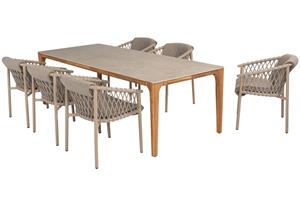 4 Seasons Outdoor Diningset Liam Allora 7-delig 240 x 100 cm