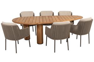 4 Seasons Outdoor Diningset Corsica Bernini 7-delig 160 cm