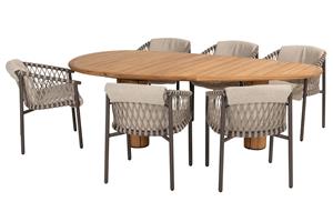 4 Seasons Outdoor Diningset Corsica Allora 7-delig 240 x 110 cm