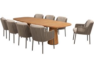 4 Seasons Outdoor Diningset Capri Bernini 9-delig 280 x 110 cm