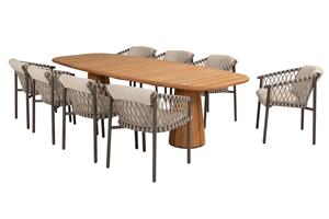 4 Seasons Outdoor Diningset Capri Allora 9-delig 280 x 110 cm