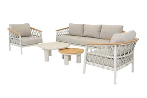 Relax Sofaset Calabria Light Beige Teak 5-delig