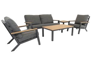 Relax Sofaset Braga Antraciet 5-delig