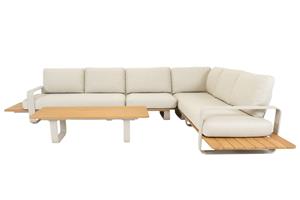 Relax Loungeset Cannes Beige Mocha Teak 5-delig