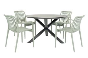 Relax Diningset Diamante Rhodos 5-delig Ø120 cm