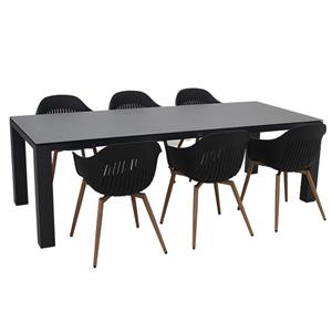 Relax Diningset Ancona Fleur Keramiek 7-delig 240 x 100 cm