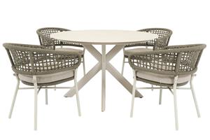 Relax Diningset Florence Boavista 5-delig Ø120 cm