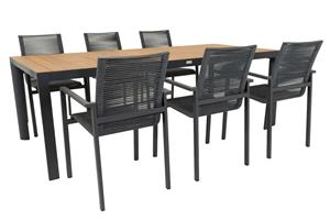 Relax Diningset Faro Alvaro 7-delig 220 x 100 cm