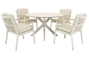 Relax Diningset Florence Rocca 5-delig Ø120 cm
