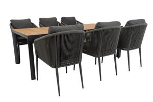 Relax Diningset Faro Alba 7-delig 220 x 100 cm