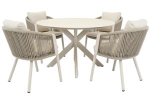 Relax Diningset Florence Perpignan 5-delig Ø120 cm