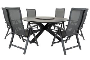 Relax Diningset Grande Roma 9-delig Ø175 cm