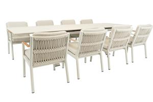 Relax Diningset Avignon Rocca 9-delig 240/300 x 100 cm