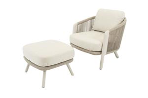 Relax Loungestoel Perpignan inclusief voetenbank