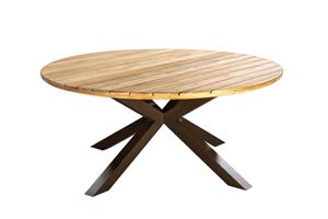 Yoi Low Diningtafel Noas Bronze Teak Ø150 cm