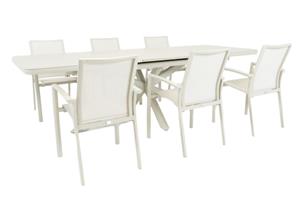 Relax Diningset Montreal Trento 7-delig 200/260 x 100 cm