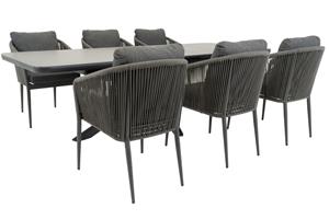 Relax Diningset Montreal Alba 7-delig 200/260 x 100 cm