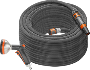 Gardena Textielslang Liano Set 30m Spuit +  Premium Broes Metaal