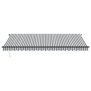 vidaXL Luifel automatisch uittrekbaar 500x300 cm antracietkleur en wit