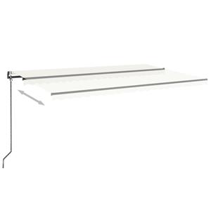 vidaXL Luifel automatisch uittrekbaar 500x300 cm crèmekleurig