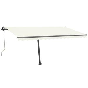 vidaXL Luifel vrijstaand automatisch 400x350 cm crèmekleurig