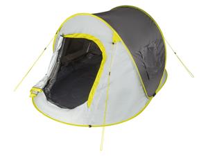 Rocktrail 2-persoons pop-up tent (Grijs/geel)
