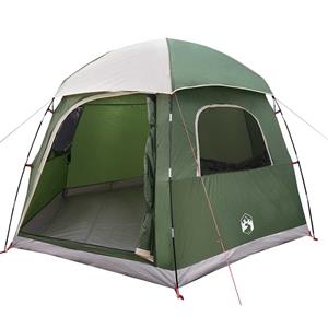 VidaXL Familietent iglo 6-persoons groen waterdicht