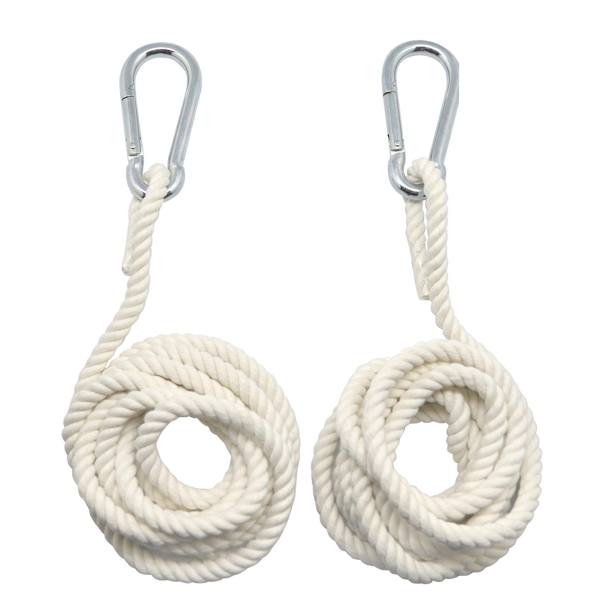 Sunnydays Hangmat touwen - 3 meter - 2x stuks - reserve touw/verlenging - met karabijnhaak -