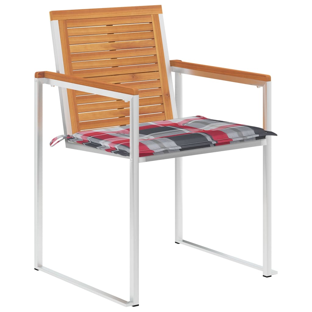 vidaXL Tuinstoelen 6 st met kussens massief acaciahout