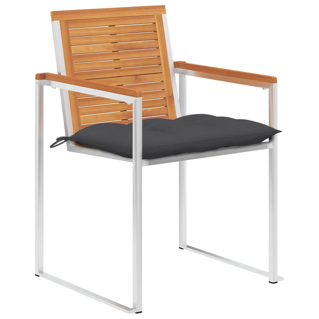 vidaXL Tuinstoelen 6 st met kussens massief acaciahout
