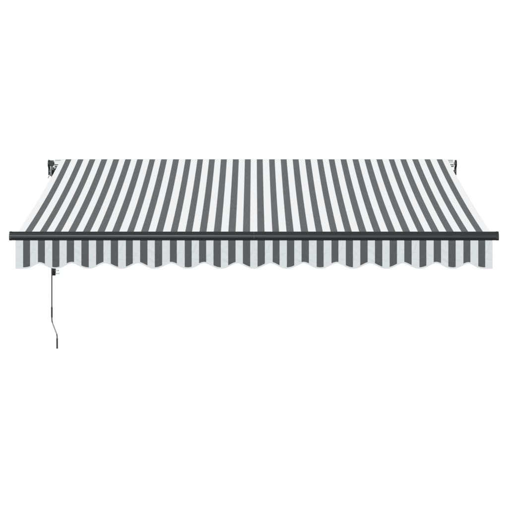vidaXL Luifel automatisch uittrekbaar 350x250 cm antracietkleur en wit