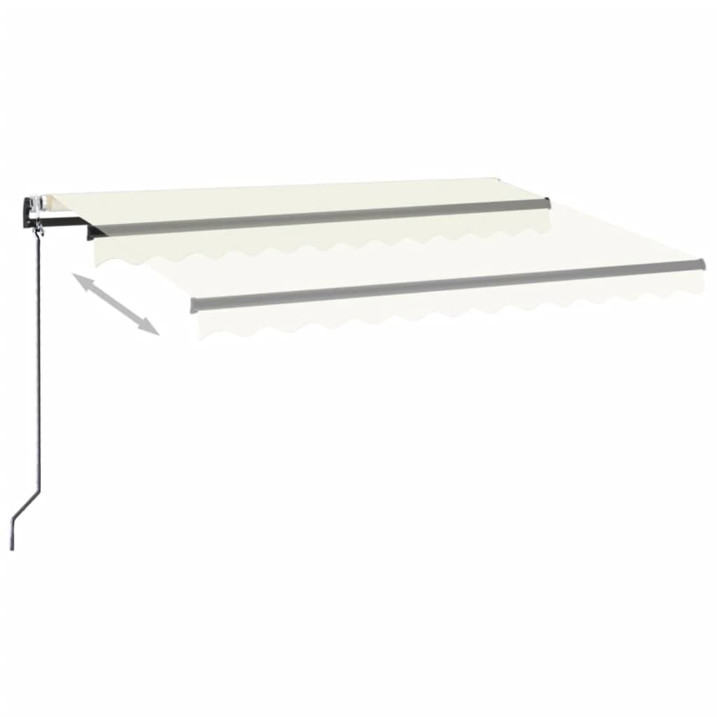 vidaXL Luifel automatisch uittrekbaar 350x250 cm crèmekleurig