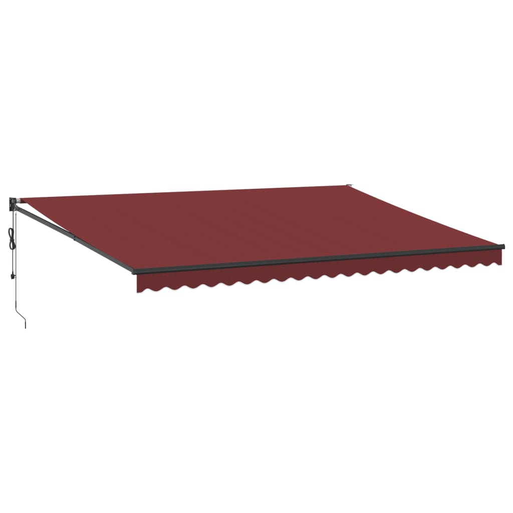 vidaXL Luifel automatisch uittrekbaar 500x300 cm bordeauxrood