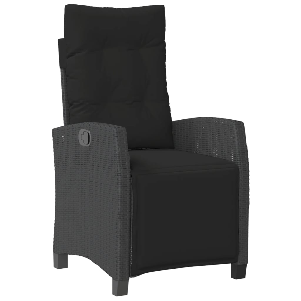 vidaXL 9-delige Tuinset poly rattan zwart