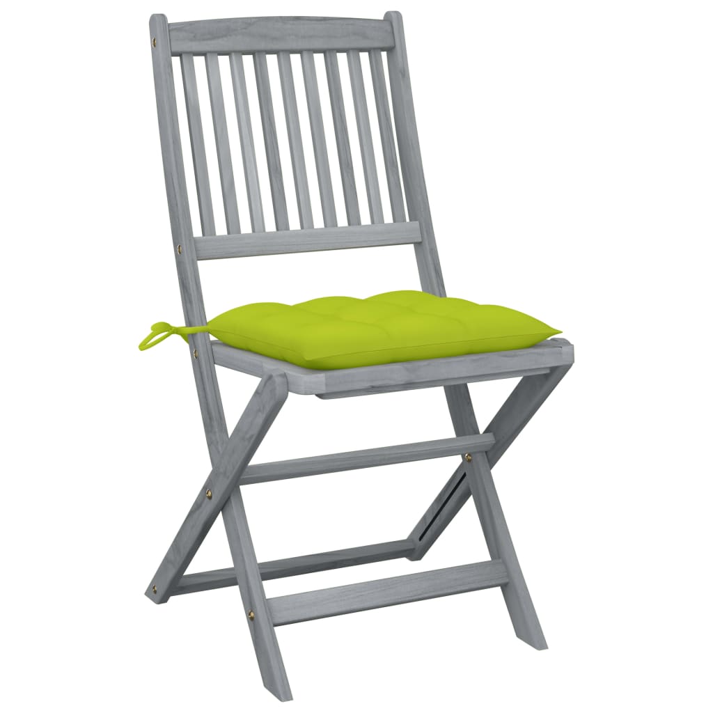 vidaXL Tuinstoelen 6 st inklapbaar met kussens massief acaciahout