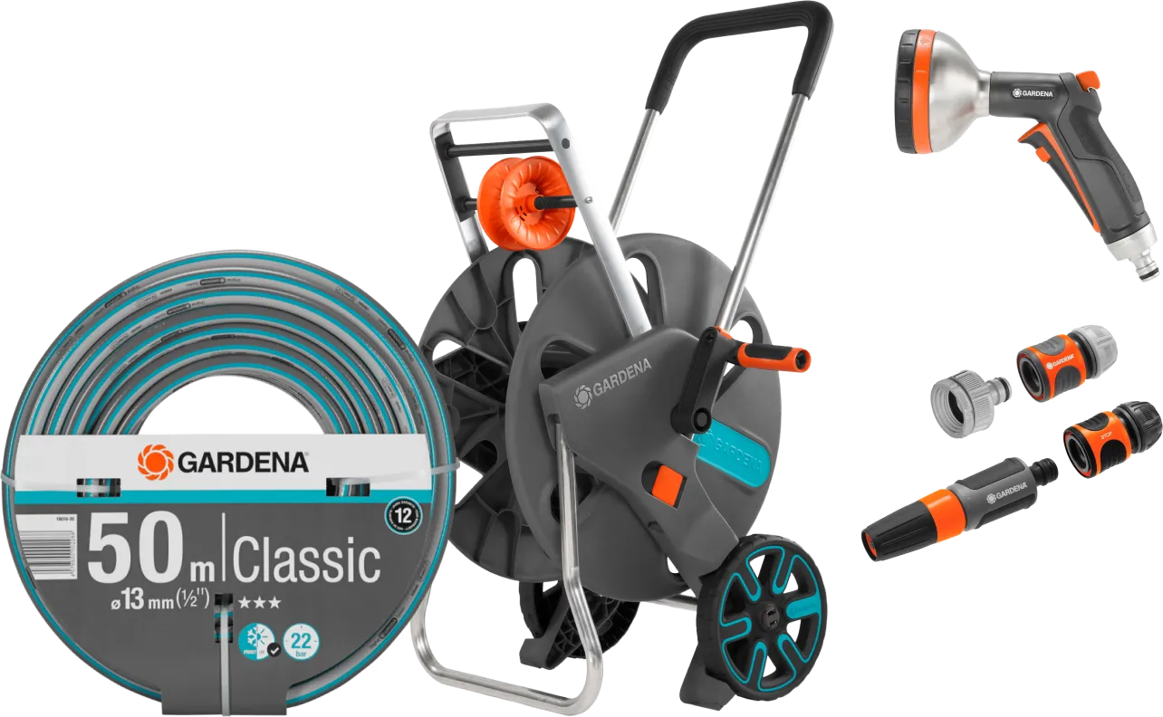 Gardena Classic 1/2 50 Meter CleverRoll L Easy Premium Broespakket