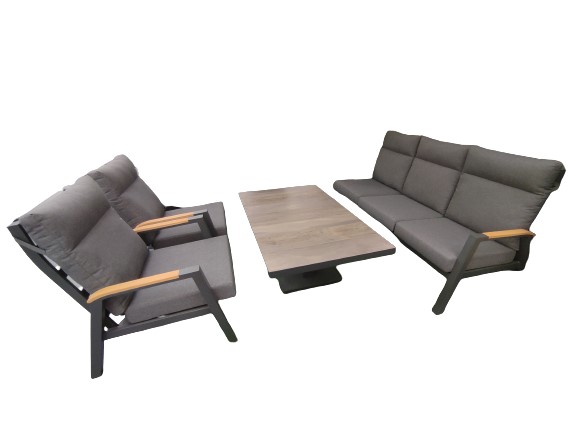 Driesprong collection Carouge loungeset 4 delig teak antraciet - 