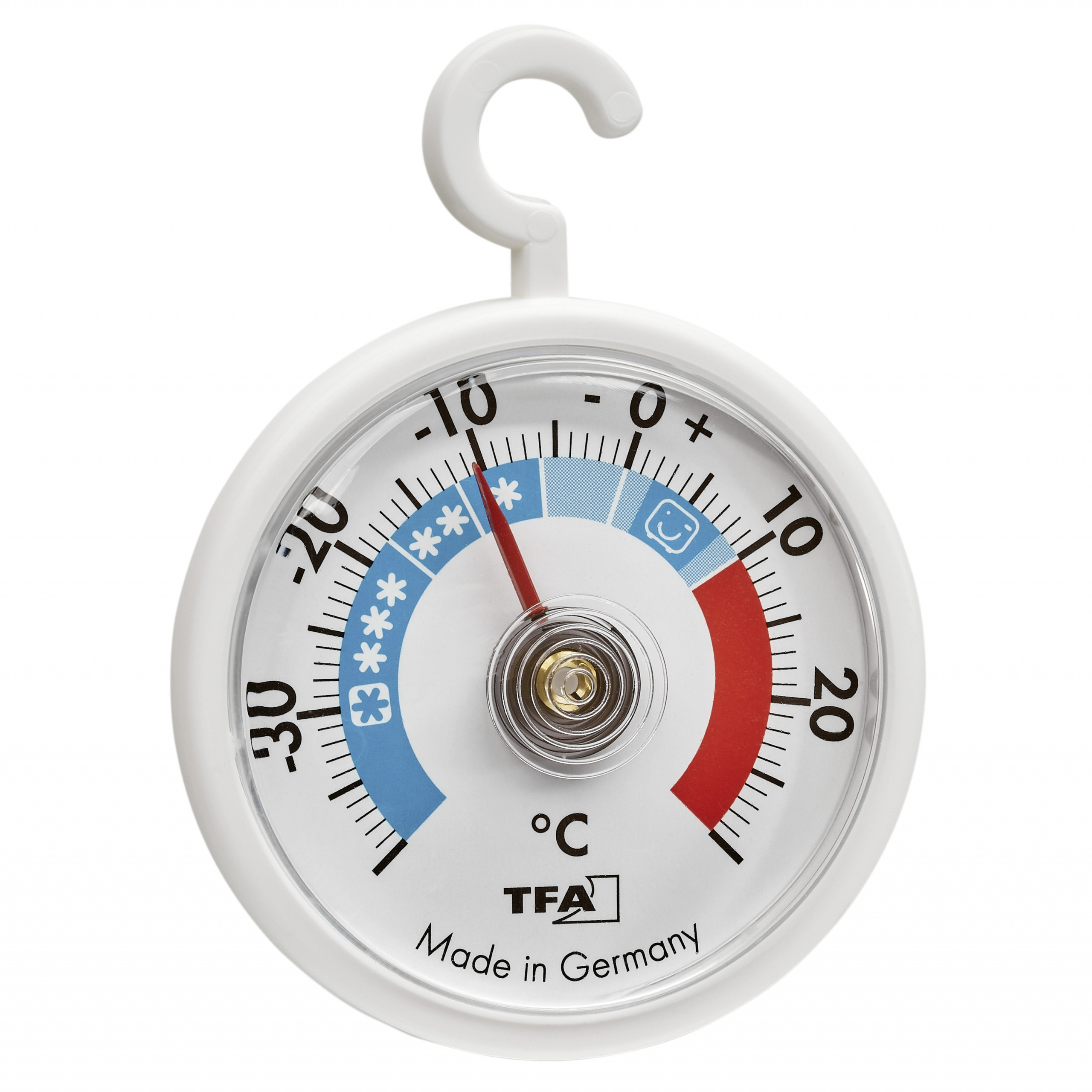 TFA Dostmann Koelkast en vriezerthermometer - 1x - wit - metaal - analoog -