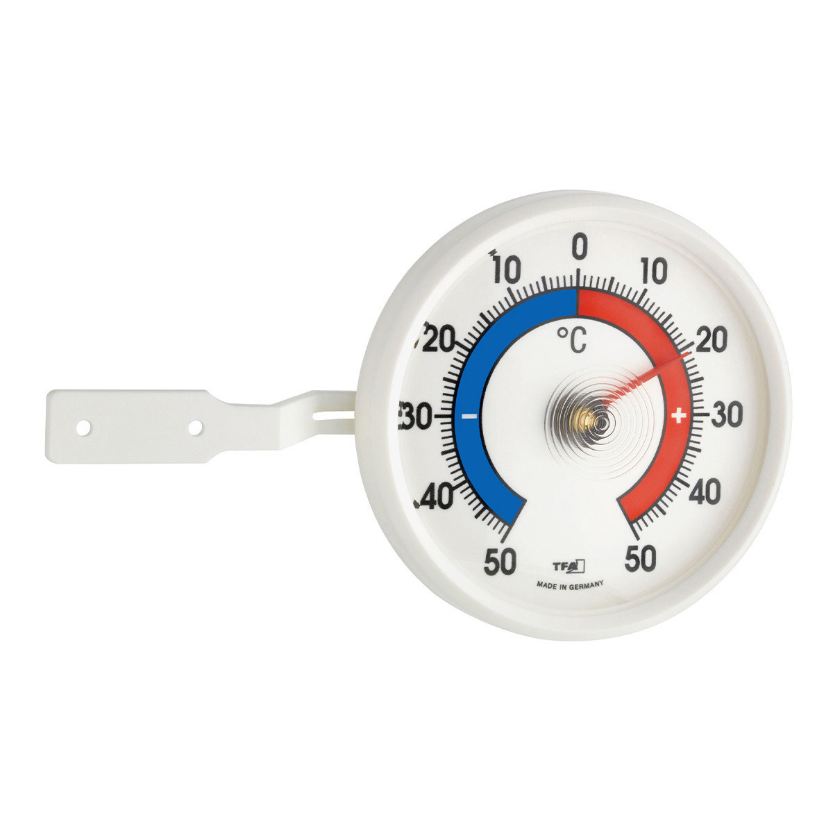 TFA Dostmann TFA Raam Thermometer - analoog - kunststof - wit - 7 x 12 cm - binnen en buiten -