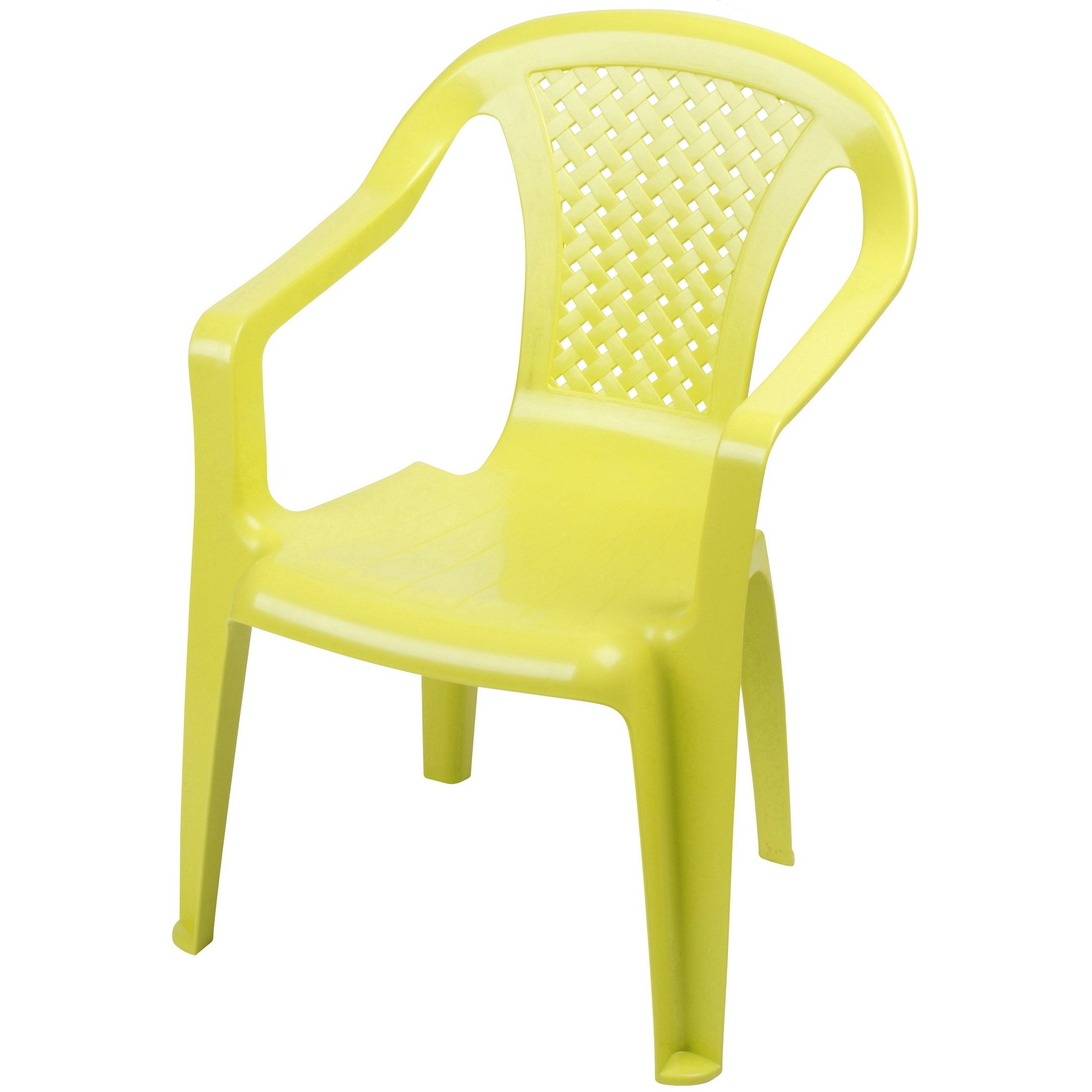Sunnydays Kinderstoel - groen - kunststof - buiten/binnen - L37 x B35 x H52 cm -