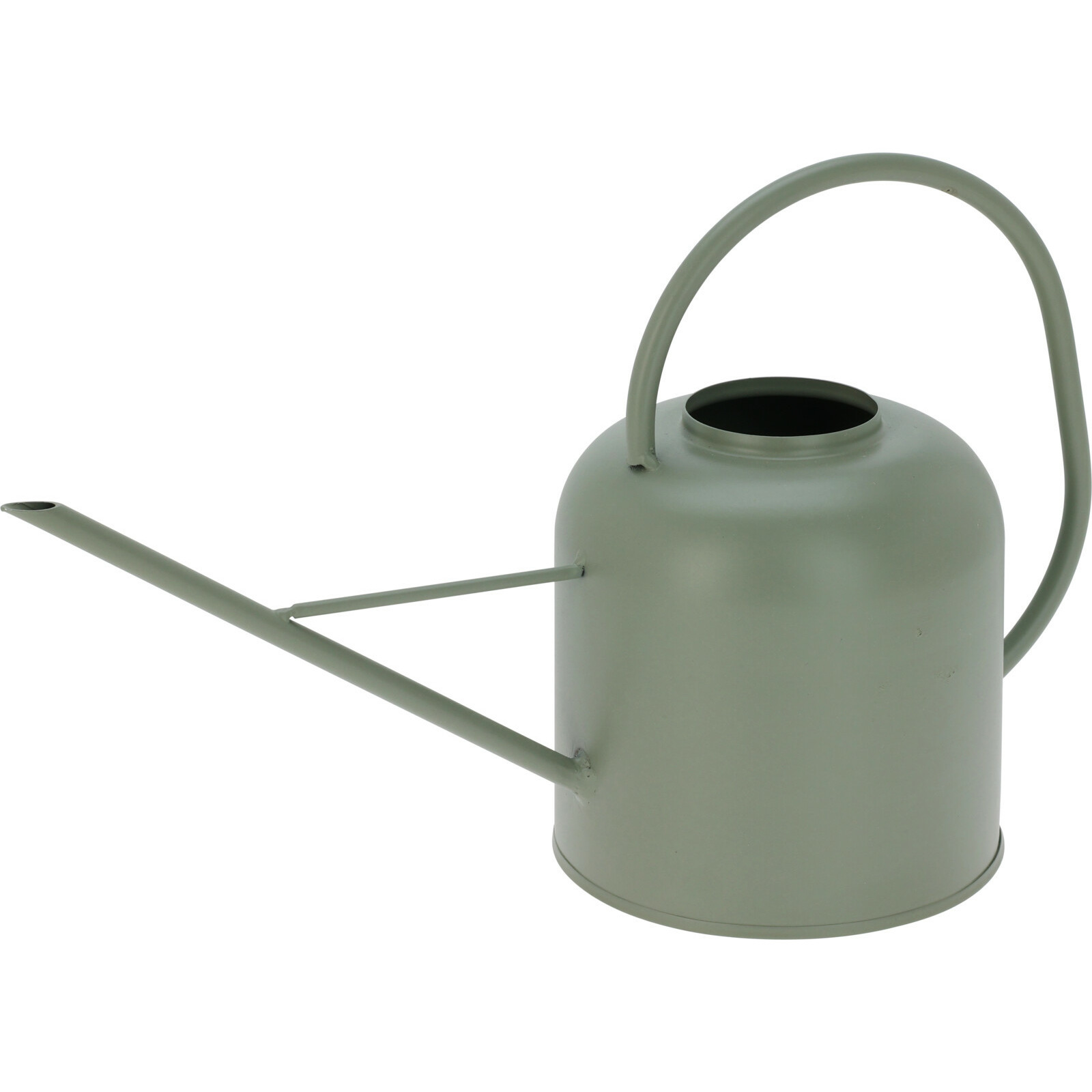 Excellent Houseware Plantengieter Retro - rvs metaal - groen - 1200 ml - Gieters voor binnen -