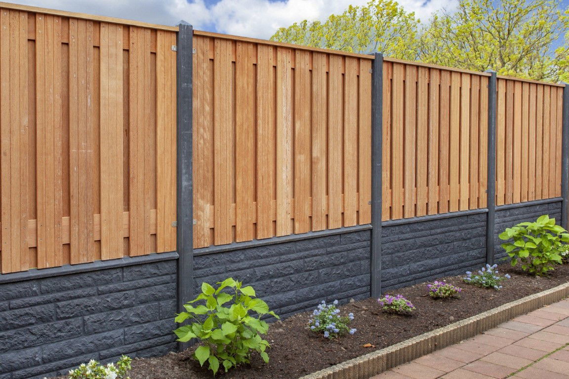 Tuindeco Berton paal Geul antraciet eindmodel 280 cm  - 