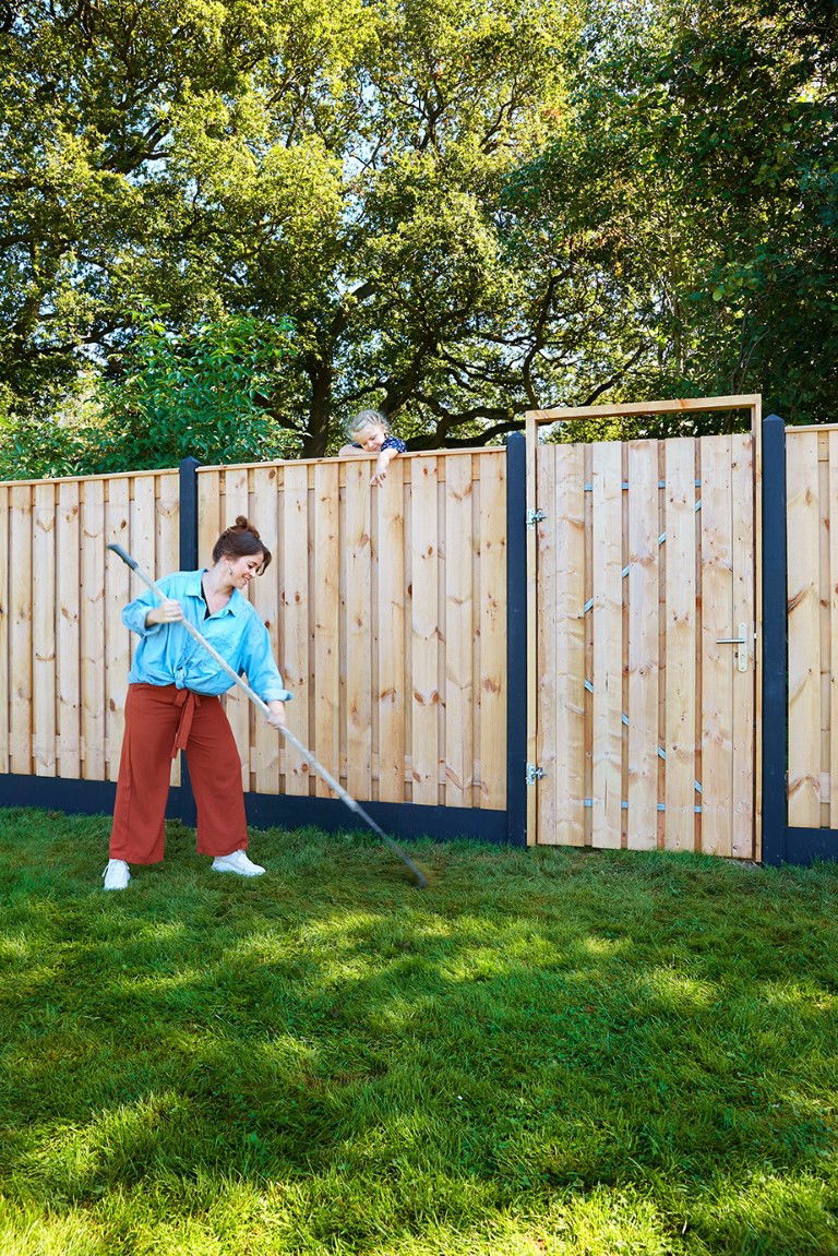Tuindeco Berton paal IJssel antraciet hoekmodel 190 cm  - 