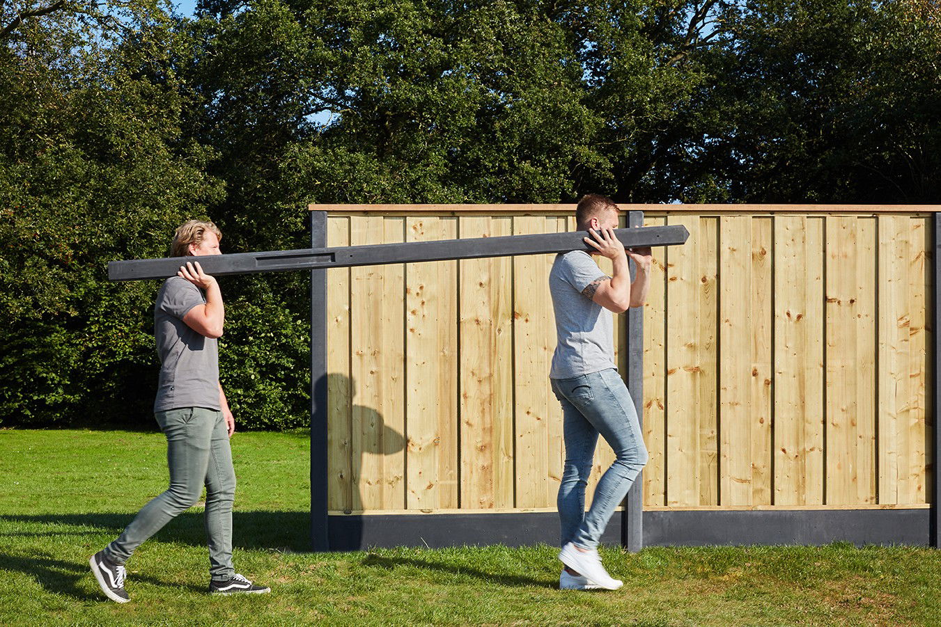 Tuindeco Berton paal Amstel antraciet eindmodel 280 cm  - 